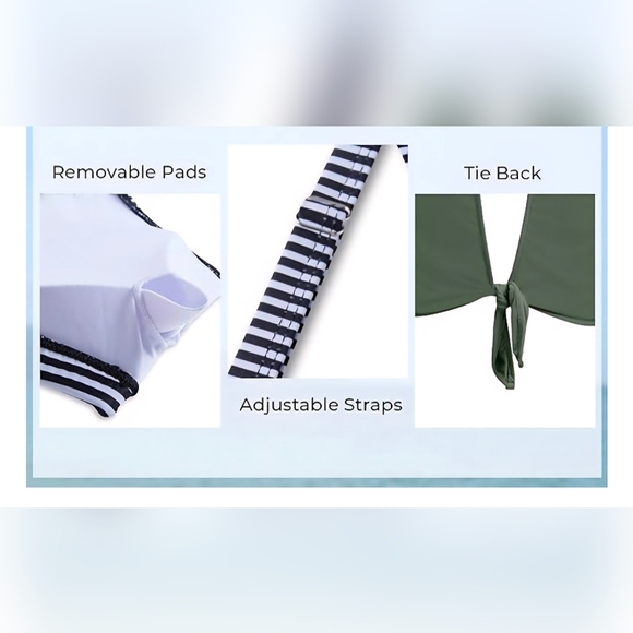 Aqua Eve 3 piece Tankini Swimsuit #1075, 1076 - Picture 14 of 14